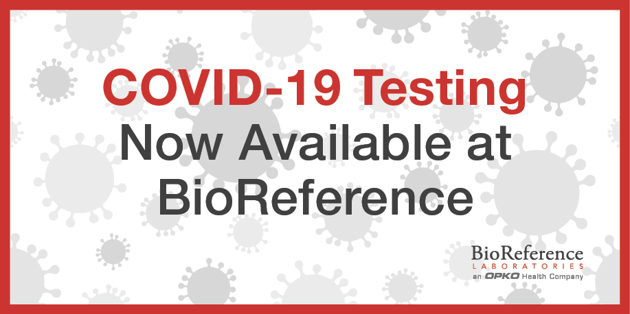 BioReference's tweet image. BioReference offers a Real Time RT-PCR assay for #COVID_19, giving healthcare providers accurate and timely test results. The test is for use with patients who meet current guidance for evaluation of infection with COVID-19. Providers, learn more here bit.ly/2WCkSlL