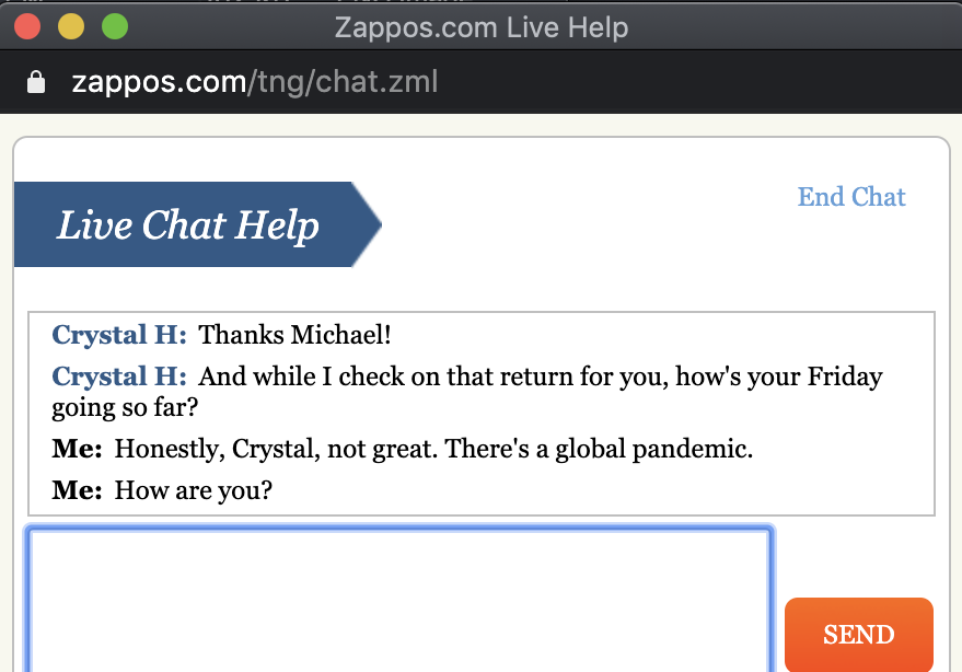 Chat zappos live Zappos IT