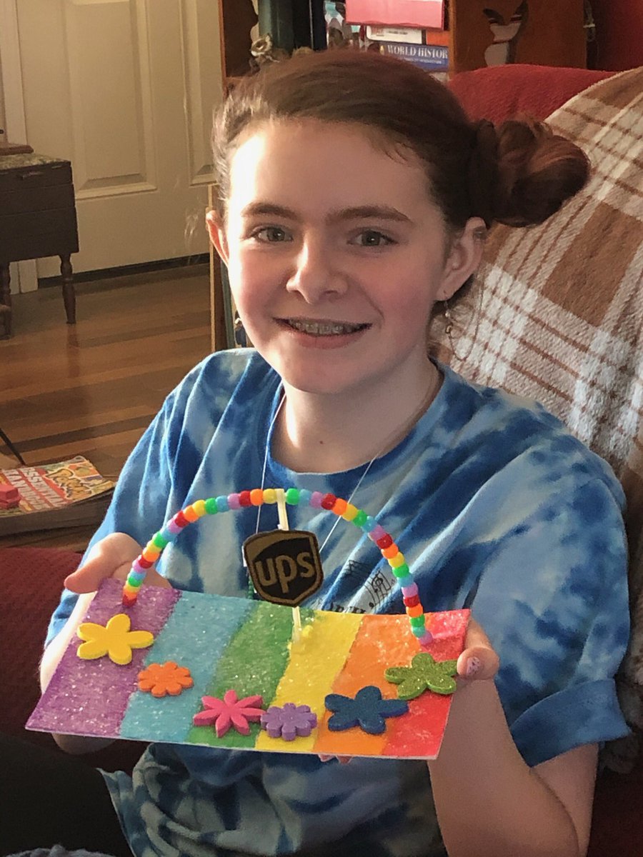 Albany package car Driver George Brizzell’s daughter supporting the 518 rainbow campaign. <a href="/safetyfirstNED/">Northeast District Safety</a> <a href="/jenkowalik_/">Jennifer Kowalik</a>