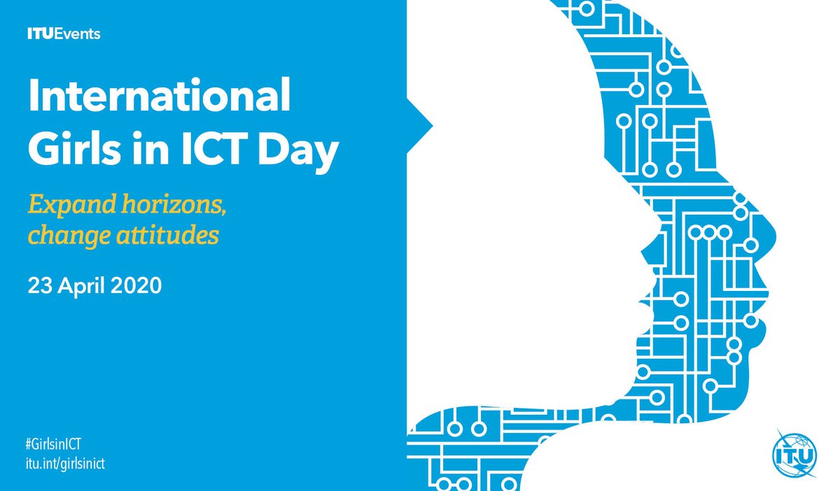 The global celebration of #GirlsinICT Day will be held on 23 of April 2020 but in a virtual format due to #COVID19. 

I invite everyone to continue to inspire girls and young women to enter the #tech world. 

Read my statement on #GirlsinICT Day 2020:
itu.int/en/ITU-D/Digit…