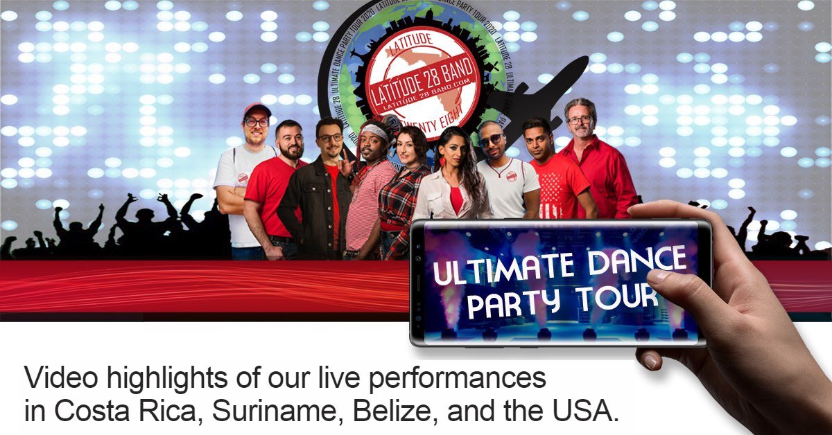 Avinashsinghpg's tweet image. These video highlights of our recent shows in Costa Rica, Suriname, Belize, and the USA will only be viewable tonight on the Facebook live show. They won&apos;t be available for replay, so live at 8 tonight is the only time to see them. Go to @latitude28band Facebook.