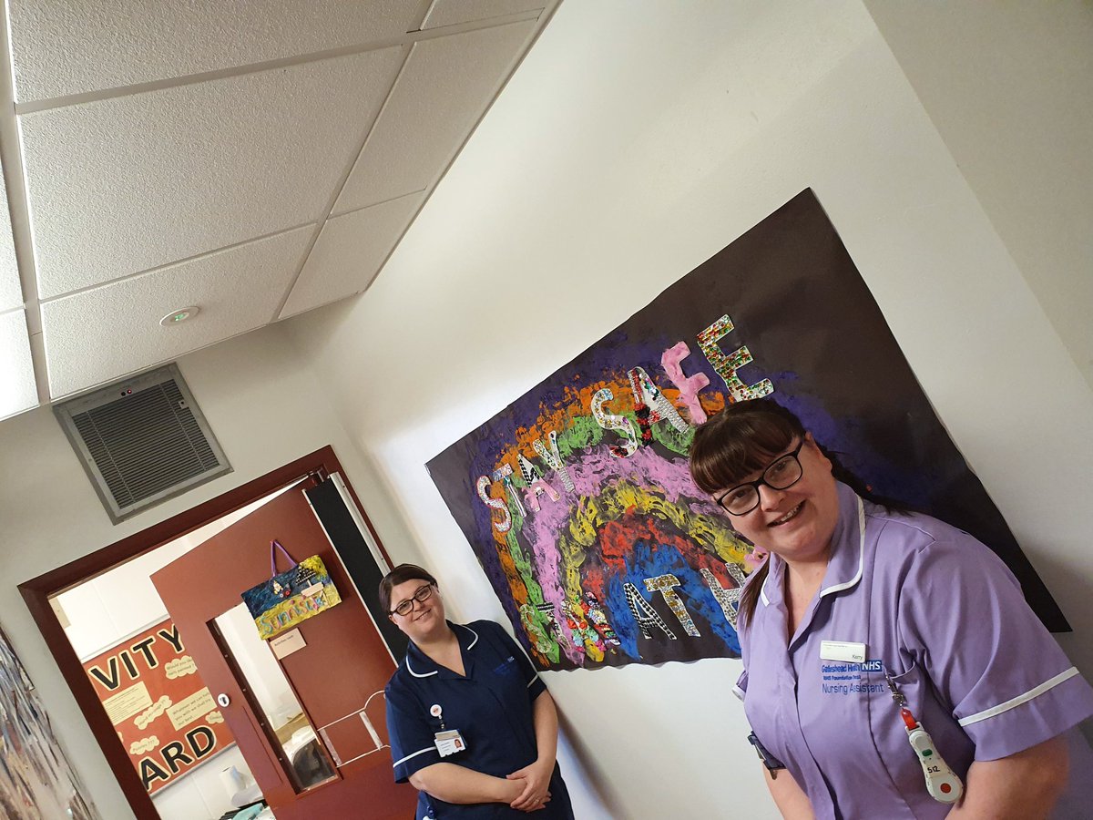 In my purples tonight but today patients finished their rainbow and it has been lovely to see. So spread the word, stay safe and stay at home ! Sunniside @DrCathKirkley @YvonneOrmston @QEGateshead <a href="/gillapp/">ken gillapp</a> <a href="/dementiaservic3/">dementia services QE/Admiral Nurses</a> <a href="/Natalie33609719/">Natalie Brown</a> <a href="/jocrow82/">joann crowder</a> <a href="/jocoleman68/">Joanne Coleman</a>