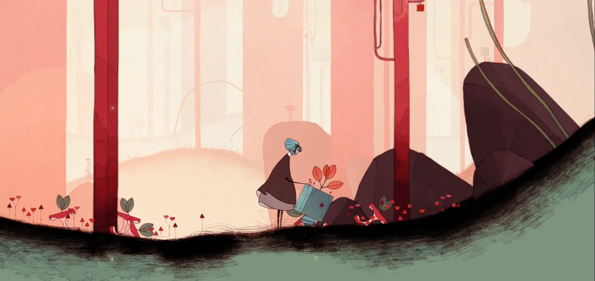 L’esthétique de Gris répond à un certain nombre d’inspirations. Parmi les plus notables, Moebius pour le style, Ori pour le game design environnemental, ou encore le folklore japonais dont les kodamas (les esprits sylvestres) ont inspiré le design de certaines créatures.