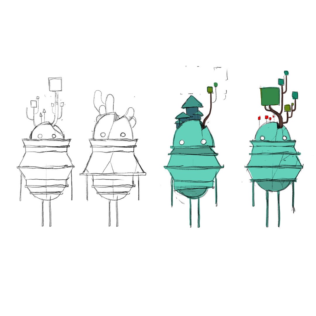 L’esthétique de Gris répond à un certain nombre d’inspirations. Parmi les plus notables, Moebius pour le style, Ori pour le game design environnemental, ou encore le folklore japonais dont les kodamas (les esprits sylvestres) ont inspiré le design de certaines créatures.