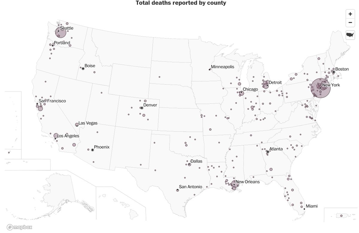 chiquiesteban's tweet photo. Now @PostGraphics has a new tracker page focused only in the U.S. and with detailed data by states and counties

https://t.co/irf2HzSd56 https://t.co/5ADrha20E1