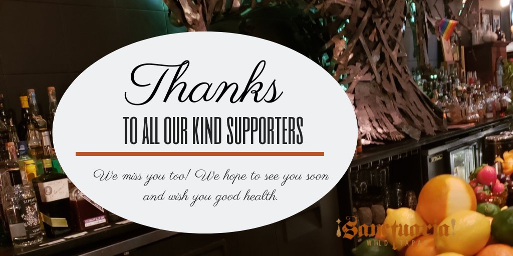 We are currently closed. But we are using this time for new ideas, items and cocktails to share ... when we meet again.
