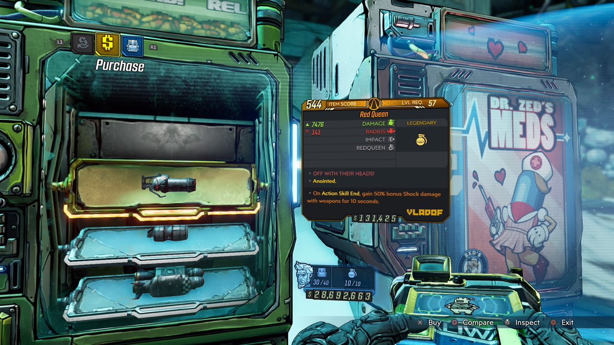 TradeMark310's tweet image. I just found a legendary  in a BL3 vending machine! #bl3