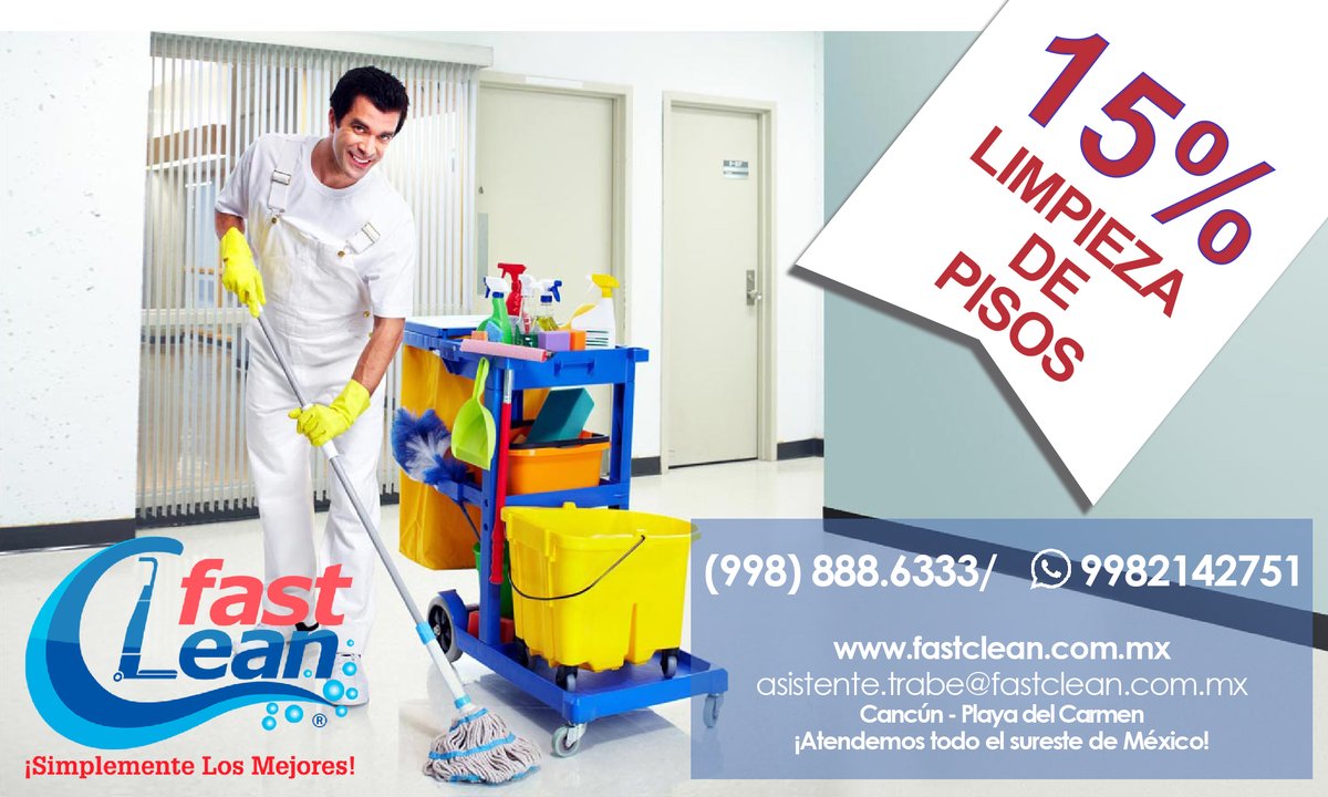 FastCleanCUN's tweet photo. servicios de limpieza y pulido de pisos.

Aprovecha nuestra promoción del 15% de descuento.

✅¡Contáctanos! 😀👍
https://t.co/QHTrplMLeu https://t.co/p5icG1BGbR https://t.co/k8PRILjgh1
📞(998) 888 📱6333/9982142751 asistente.trabe@fastclean.com.mx https://t.co/XD20vjvImZ