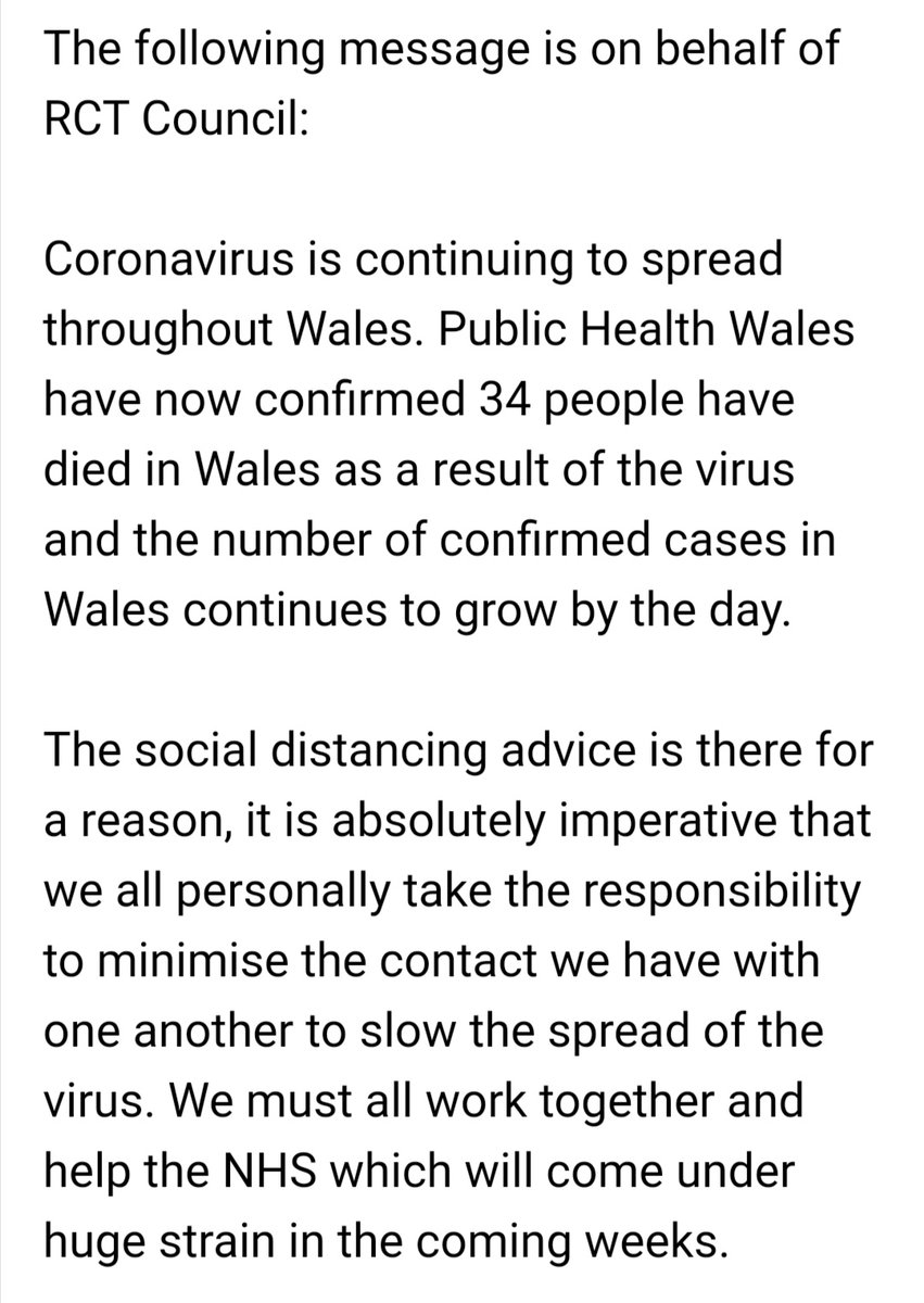 garth_olwg's tweet photo. Neges bwysig gan RCT.
Important message from RCT. https://t.co/b0v9Cap6xk