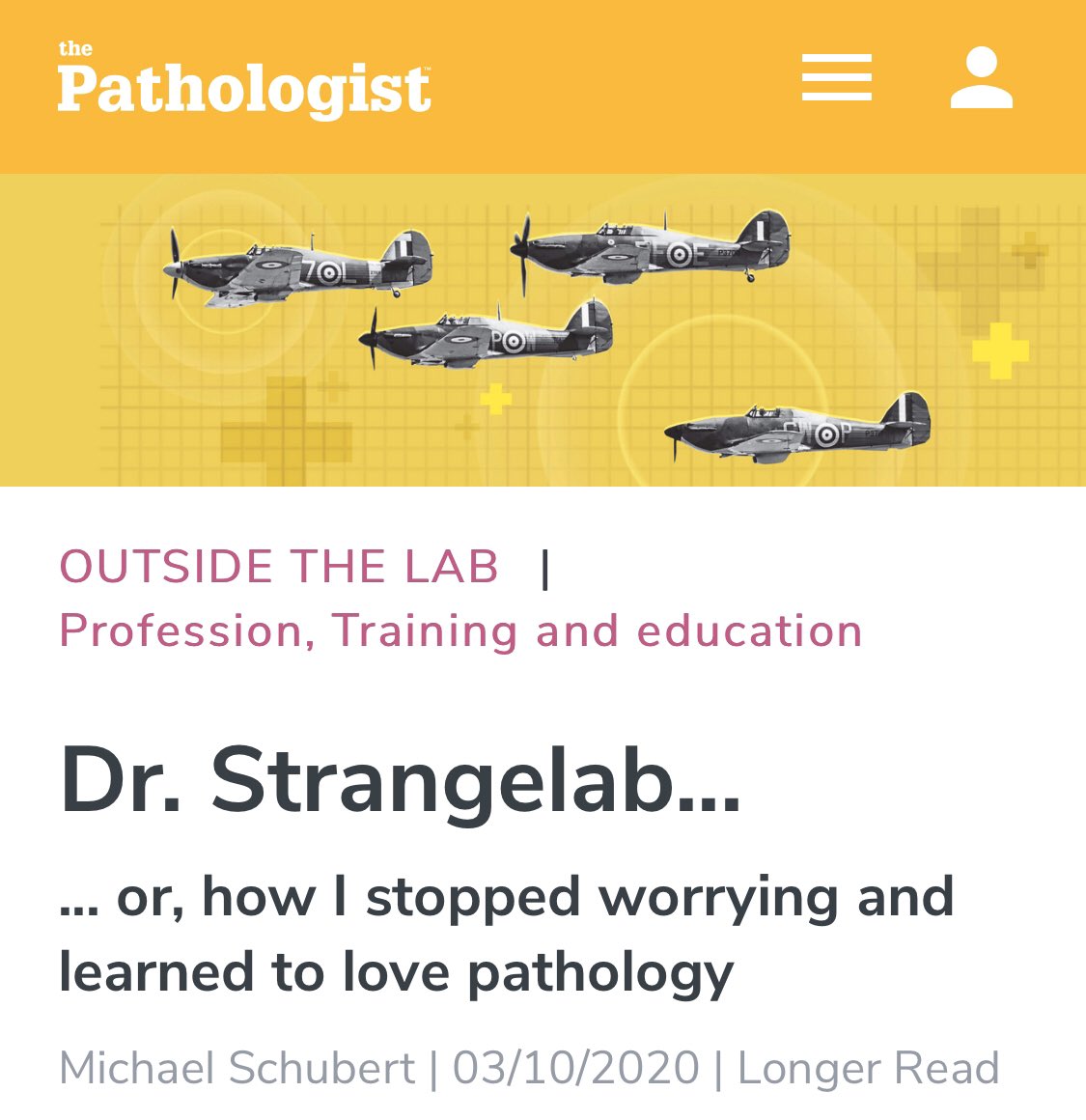 ALBoothMD's tweet photo. Wonderful to see this in print, the result of an on-the-fly meeting with Med students, residents, and pathologists leaders at #APC19Boston Thanks @apcprods for facilitating & @pathologistmag for allowing these students to share their stories! #pathology #medstudenttwitter https://t.co/M10hVFoZu2