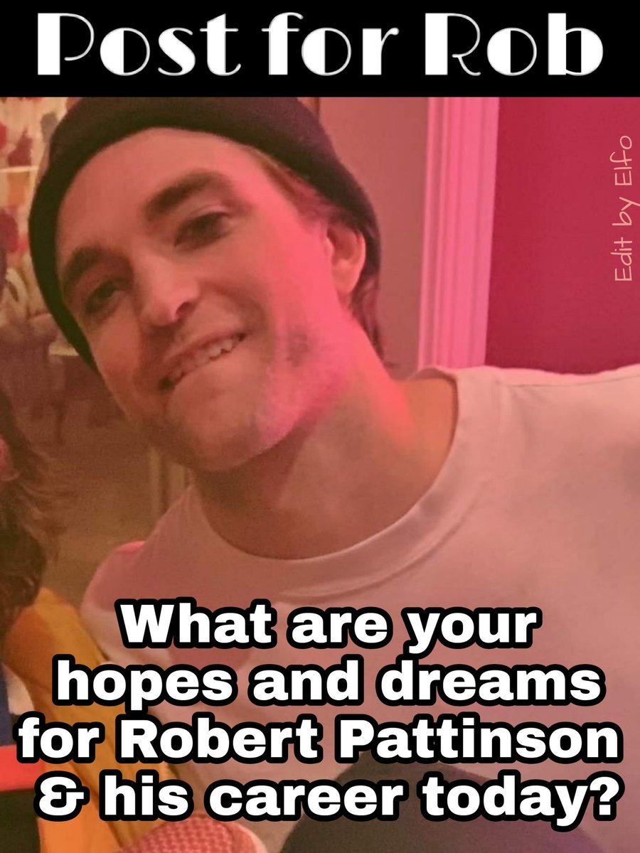 MovieRobPattins's tweet photo. Post for Rob #RobertPattinson #PostForRob #RobPattinson
What are your hopes and dreams for Robert Pattinson & his career today?
read more at:
https://t.co/2ujUCDKfps https://t.co/v5iOxQhYEh