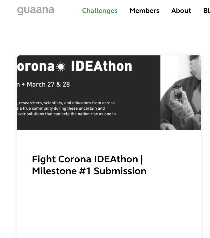 innovatiocuris's tweet photo. Thank you @GuaanaOfficial folks for providing your platform for idea evaluation management of Fight #Corona #IDEAthon
Thank you Edgar Aronov for your support!
🇮🇳#indiahackscorona #hackforcrisis https://t.co/G0GNjmqim3