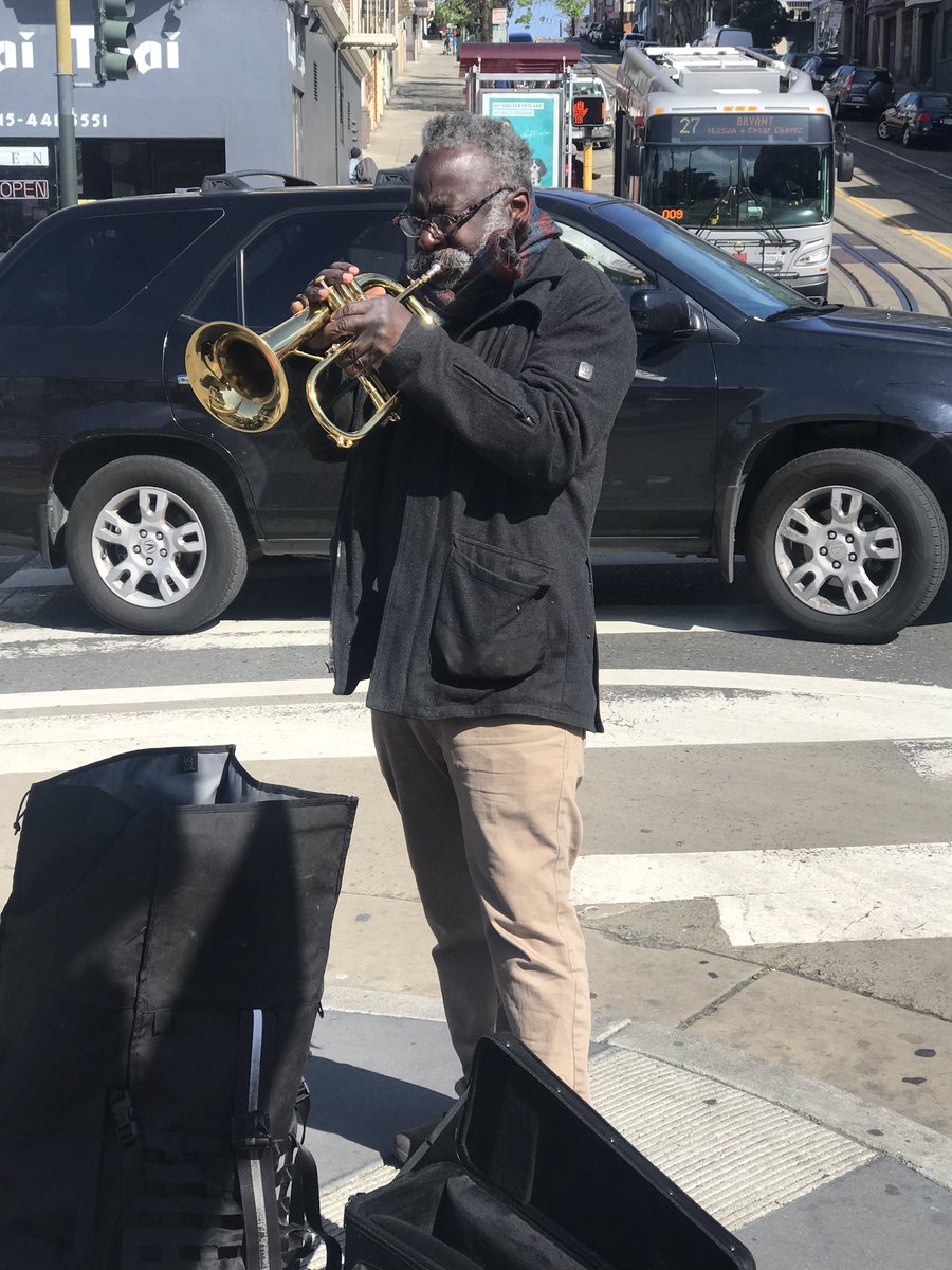 JDumasReports's tweet image. Fun story today. Reginald Conyers has been playing music on the streets of San Francisco for 27 years. He’s made it his livelihood. Things have changed a bit since the #COVID19 pandemic. But he still believes his music can help bring joy to peoples’ day. @kron4news