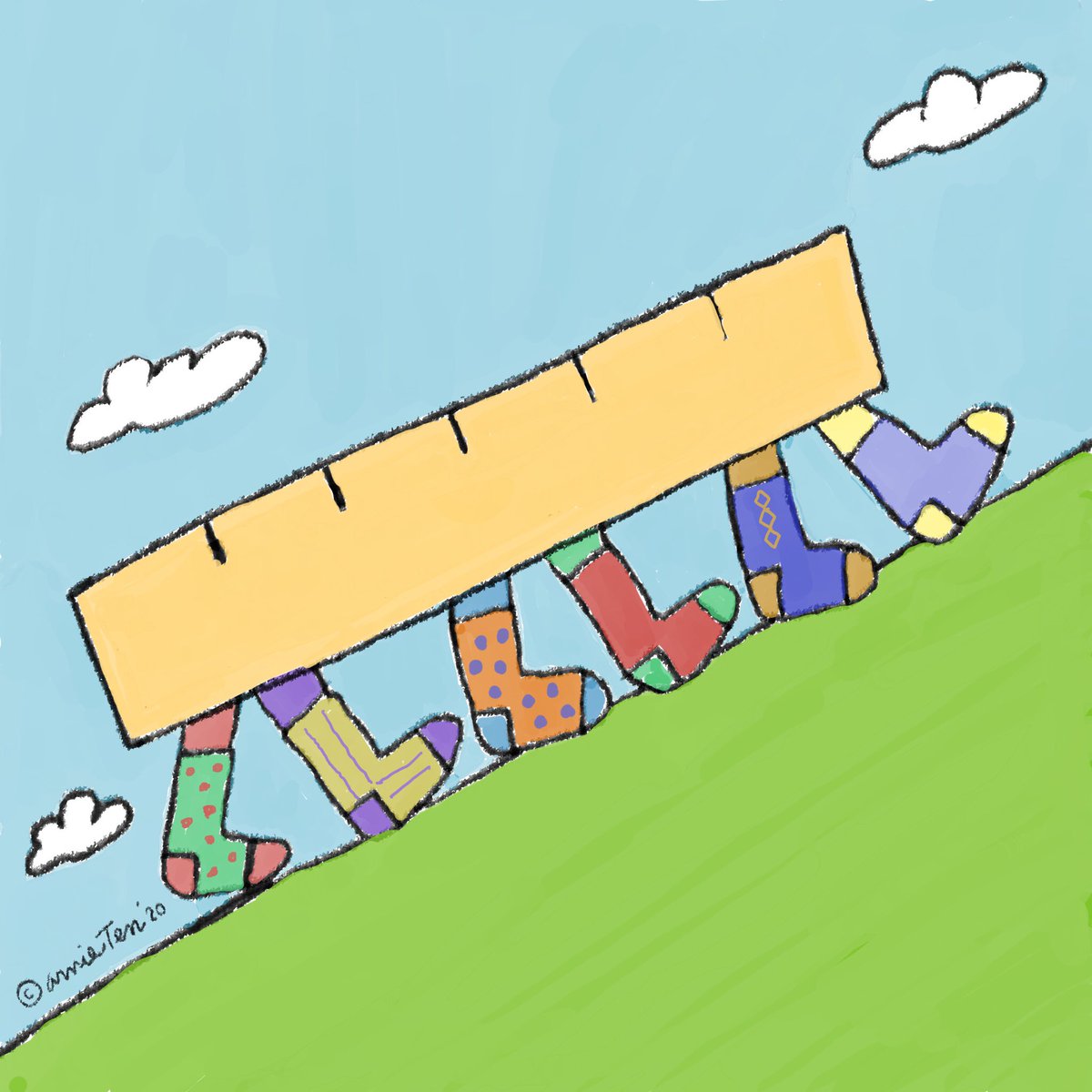 arnieten's tweet photo. Rules to live by? Hope youโre well. #colour_collective #lapis #sixfootrule #illustration #kidlitart #SocialDistancing #socks https://t.co/oDHDWmUfaS