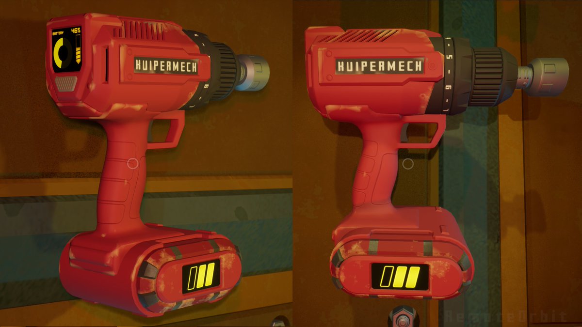 RemoteOrbit's tweet photo. Took time this week to polish up the power drill model, UI and sound effects. What do you think? #gamedev #indiegame #RemoteOrbit #UE4 #UnrealEngine https://t.co/gfpezInYzm