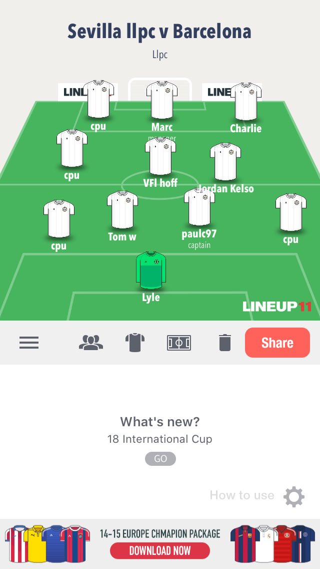 SevillaLlpc's tweet photo. This is how we line up for our first league game against llpc barcalona @LLPCFIFA https://t.co/YqTQxD3yA1