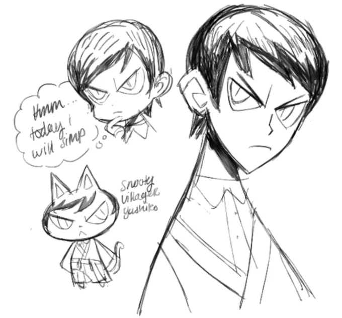 Yushiro doodles from last night 