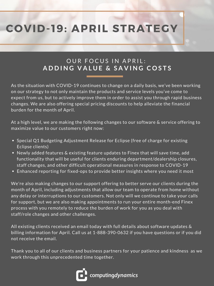 CDIsoftware's tweet image. We're in this together. Our customers already know that our software can help their business thrive in tough times, but in April we're pledging to do even more - for less.