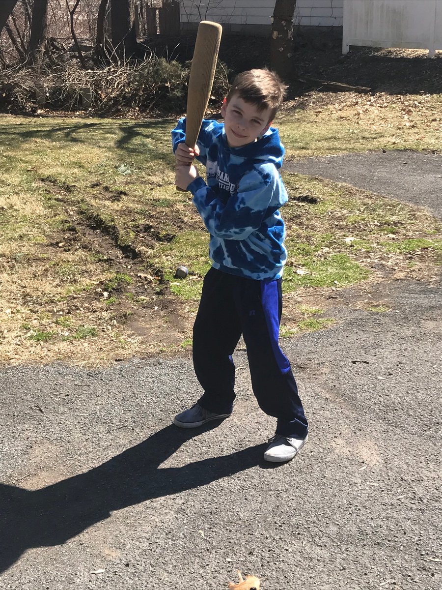 NorthColonieCSD's tweet photo. Our second grade friend from @LathamRidge is ready to play some ball out there on this beautiful Friday!☀️⚾️ #NCSpiritWeek https://t.co/TWOAvFoaAX