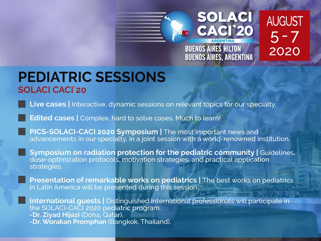 Important Pediatric Sessions at the SOLACI-CACI 2020 Congress.
solacicongress.org