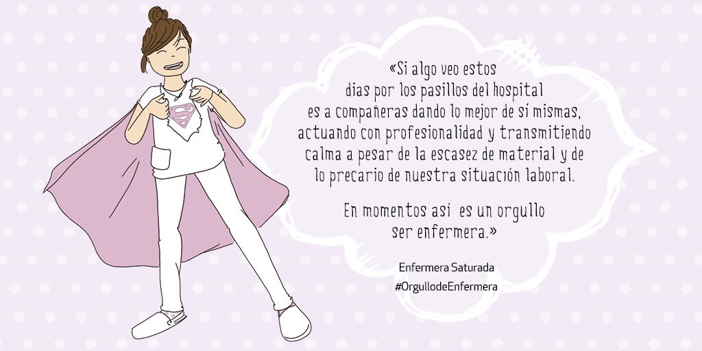 💪🏼 Esto es algo muy nuevo para todos, no sabemos exactamente cómo ni cuándo se va a terminar esta pesadilla, pero la forma en la que estamos trabajando todos unidos frente al virus es para estar muy muy orgullosos. #OrgulloDeEnfermera #COVID19