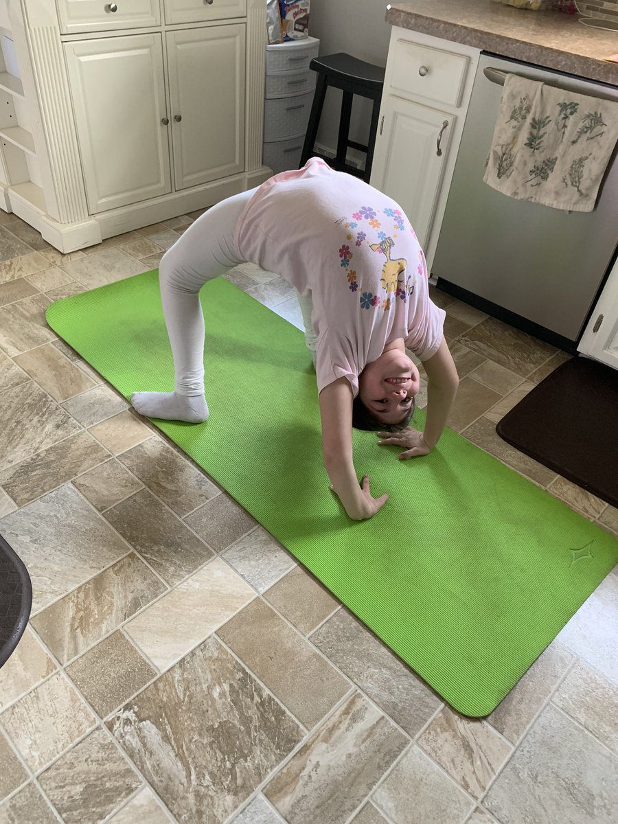 AnjieCaff50's tweet photo. Can’t go to the gym!?!  Thank goodness I have my basement!  Got my workout 🏃🏻‍♀️🏋🏻‍♀️ in!  Cassie and Cara did yoga! Did you get fit today?!? #VHSisFit https://t.co/cEu9q0X3GT