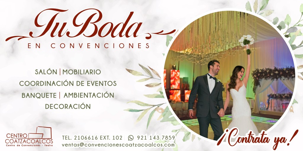 CentroCoatza's tweet photo. 𝒯𝓊 ℬ𝑜𝒹𝒶 𝑒𝓃 𝒞𝑜𝓃𝓋𝑒𝓃𝒸𝒾𝑜𝓃𝑒𝓈 https://t.co/6eC3Zllo9A https://t.co/W26fcvHa8q