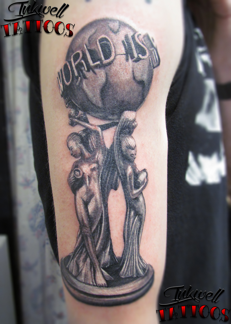 My first tattoo The World is Yours Scarface done by Caleb Ledley at Memento Tattoo in Columbus Ohio rtattoos #49 My first tattoo The World is Yours Scarface done by Caleb Ledley at Memento Tattoo in Columbus Ohio rtattoos