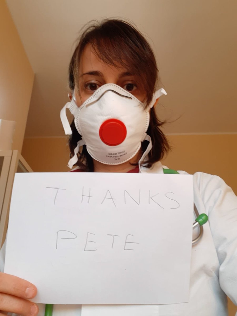 CEMpumps's tweet photo. We have taken masks from @Ocean_Footprint and distributed them to the doctors in Modena ICU and see this amazing photo from one of our hero’s in the hospital! https://t.co/9llsAFAqqK
