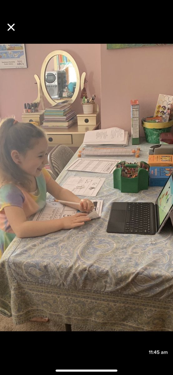 MrsLewisNpals's tweet photo. I love receiving photos of my students enjoying learning at home! Although I miss seeing them in the classroom, this warms my heart ❤️ https://t.co/udu2LzW4iX