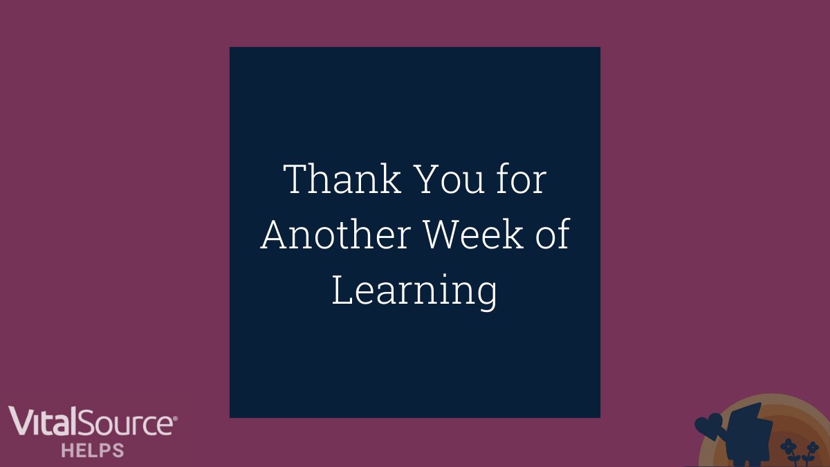 We are grateful for the support of all the publishers, partners, institutions, and instructors who have helped bring #VitalSourceHelps to students. We are inspired to see that learning continues to happen in this unprecedented time!