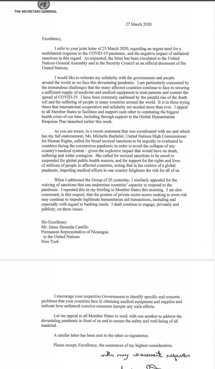 Hossein Gharibi United Nations Secretary General Antonioguterres Responds To The Joint Letter Sent To Him By Eight Un Member States Voicing His Support For Termination Of Sanctions Coronavirus Iran Is Alone T Co 8u9w2ro6at Hossein Gharibi United Nations Secretary General Antonioguterres Responds To The Joint Letter Sent To Him By Eight Un Member States Voicing His Support For Termination Of Sanctions Coronavirus Iran Is Alone T Co 8u9w2ro6at