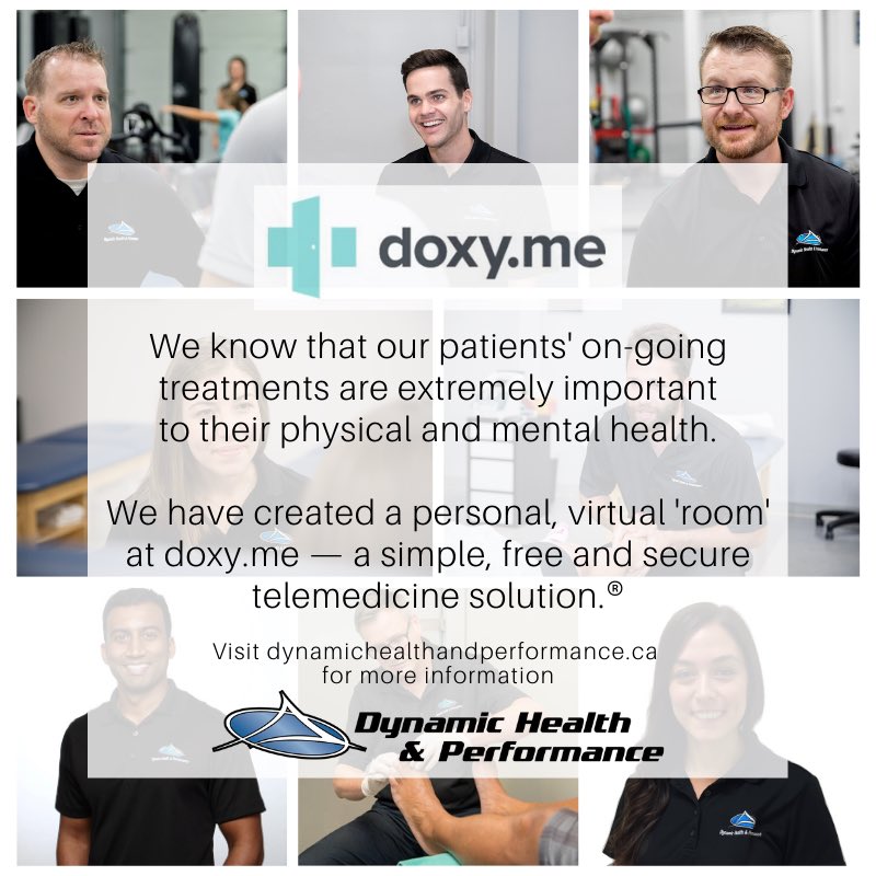 DynamicOakville's tweet photo. We know that our patients' on-going treatments are extremely important to their physical &amp; mental health. That's why we have created a personal, virtual 'clinic’ @doxymeHQ — a simple, free &amp; secure #telemedicine solution. Visit https://t.co/avfRI6sj61 for more info. #oakville https://t.co/w8feENCYkw