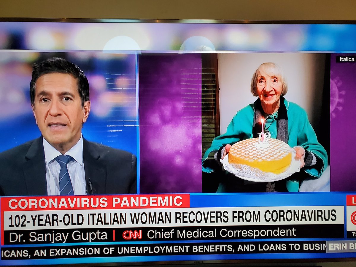 larrywilmore's tweet photo. This woman kicked both the 1918 Spanish flu and Rona's ass!!! Eat your cake girl! https://t.co/rgJDX1zHbQ