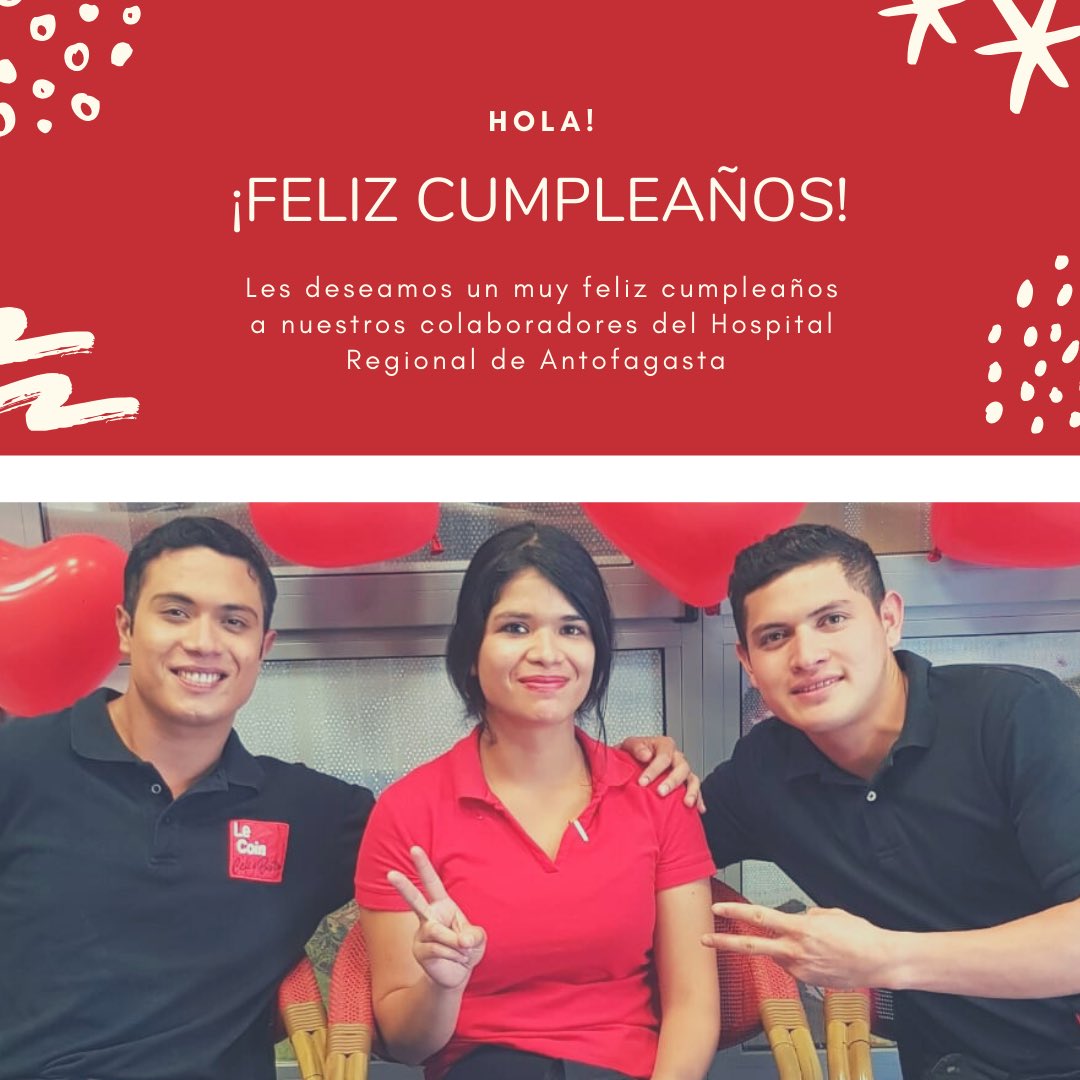 LeCoinCafe's tweet photo. El día de hoy mientras trabajaban para atender las necesidades de los doctores, enfermeros y público en general, les celebramos el cumpleaños a ellos, que sin su labor diaria, no podríamos prestar el servicio al hospital de Antof 
#happybirthday #felizcumpleaños #graciasportodo https://t.co/e99wYdTJPz