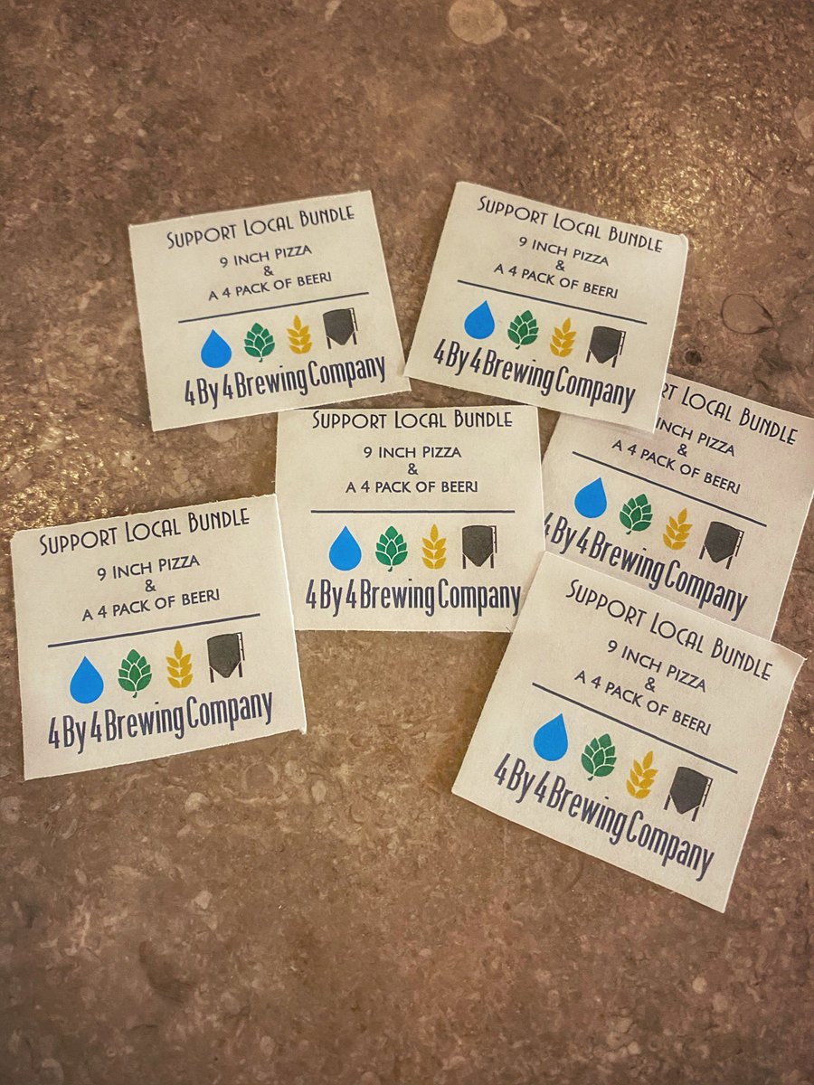 4by4Galloway's tweet photo. Have you grabbed your dinner yet?
1 - 9 inch Pizza (any topping) From The Pitch Pizza & Pub + a 4 pack of 4 By 4 Beer = $20!
When you swing by to grab your beer during this quarantine time make it a combo and grab a pizza also.
#417strong #supportlocal #supportlocalbundle https://t.co/KXKu2SKU3w