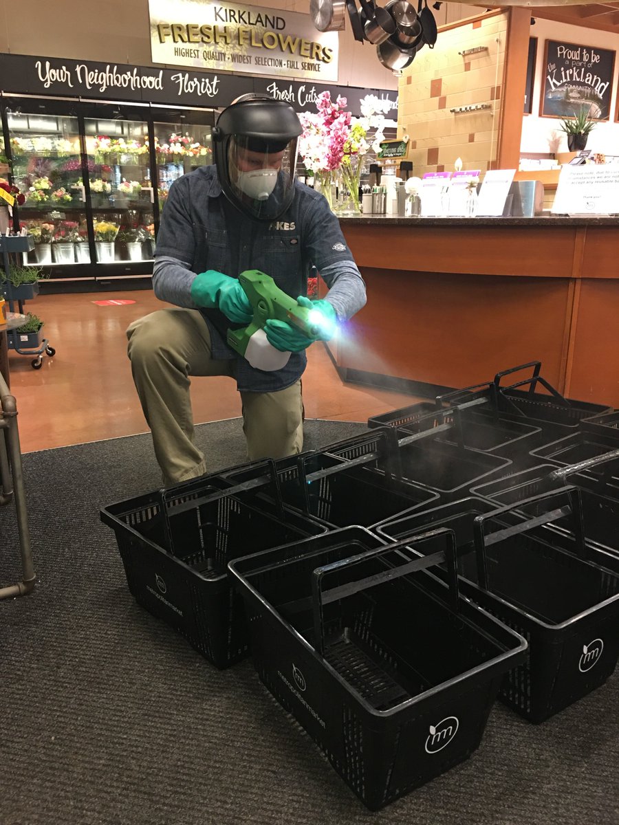 FikesProducts's tweet photo. Proud to #disinfect @MetMarket protecting their employees and customers against #COVID19 with our electrostatic disinfection service. https://t.co/H4mX1Q6Xzo https://t.co/GY1s021ISj