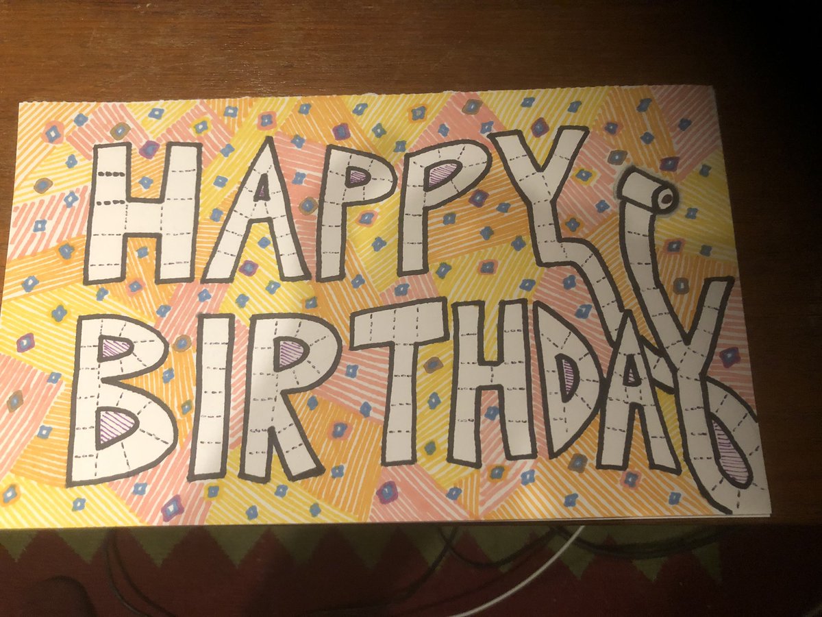 A handmade birthday card for the times.