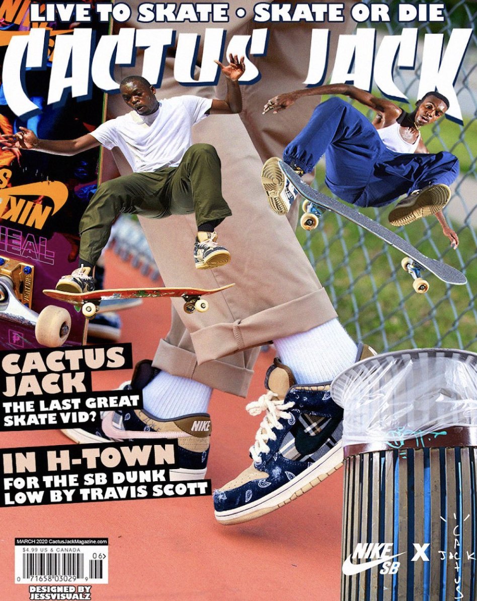 Con on Twitter: "Mock Cactus Jack Magazine cover by @jessvisualz Check out all the Nike SB Dunks 👇 https://t.co/GHPy5DhJUr" / Twitter