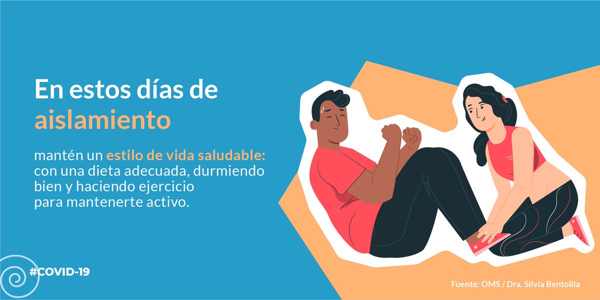 RespiraVidaOrg's tweet photo. Mantenerte sano durante la pandemia del #COVID19 es de suma importancia, por eso debes crear una rutina para ti y toda tu familia. 🧘🏻‍♀🏋🏻‍♂🤸🏻‍♂

#coronavirus #cuarentena #quedateencasa https://t.co/w6WO8epi46