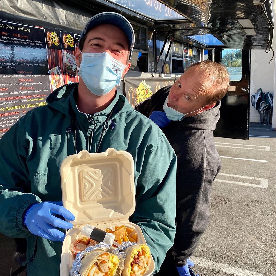 We work with an amazing company,  <a href="/RoamingHunger/">Roaming Hunger</a> who connected with the miraculous <a href="/LADreamCenter/">The Dream Center</a> to feed families in need. Today, we at G's had the honor of feeding 100 families through various donations.