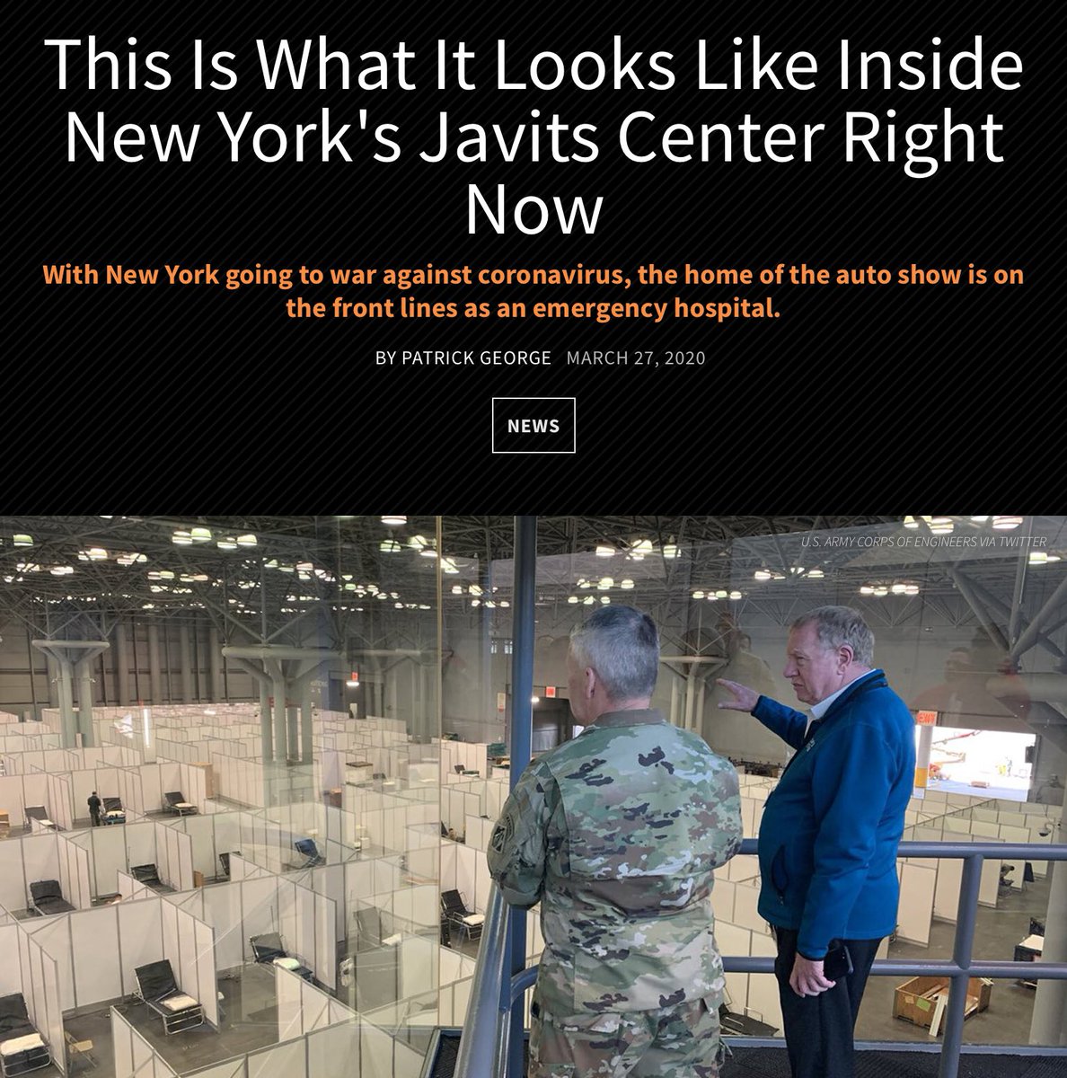 medicalaxioms's tweet photo. Has everyone seen the 1000 bed hospital is the Javits Center in NYC? #covid4MDs 

https://t.co/kKahnFkmcW https://t.co/MPhdcy9rP2