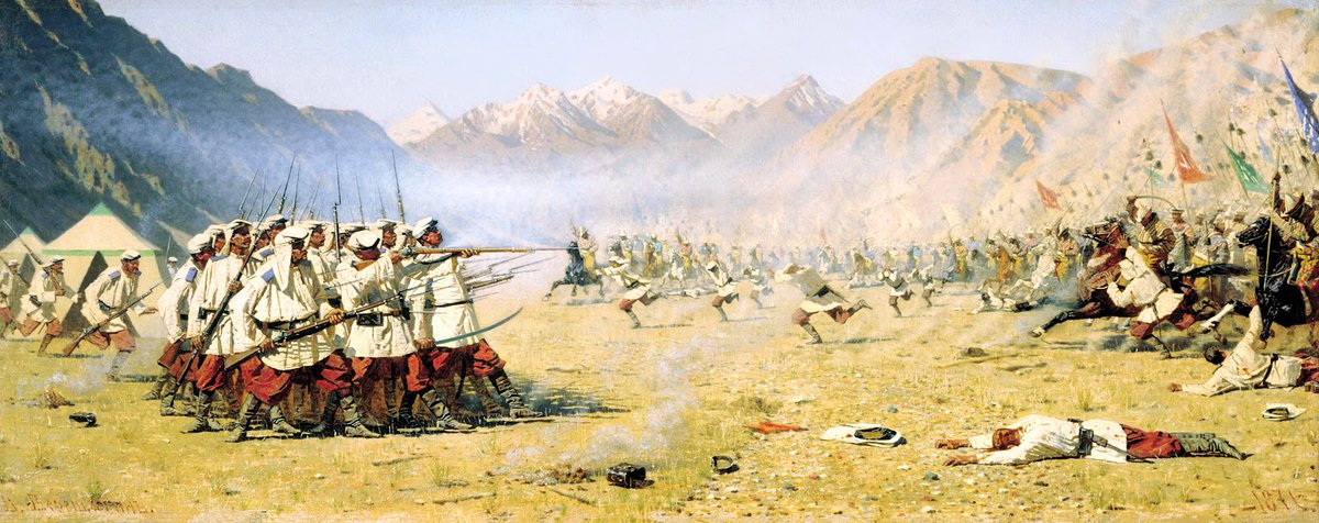 And in the 1880s, while Apache warriors made their final stands against U.S. garrisons in the arid mountains of Arizona, Russian troops were battling guerilla fighters in the Pamir Mountains north of Afghanistan.