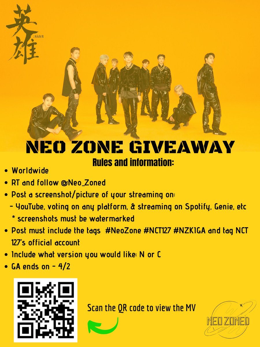 Guys we want to thank you for your hard work and your support for this page as well. As a token of appreciation we’re doing a GA!Follow the rules below We will also include a sample tweet below to show how it should look like. #NeoZone  #NCT127  #NZK1GA  @NCTsmtown_127