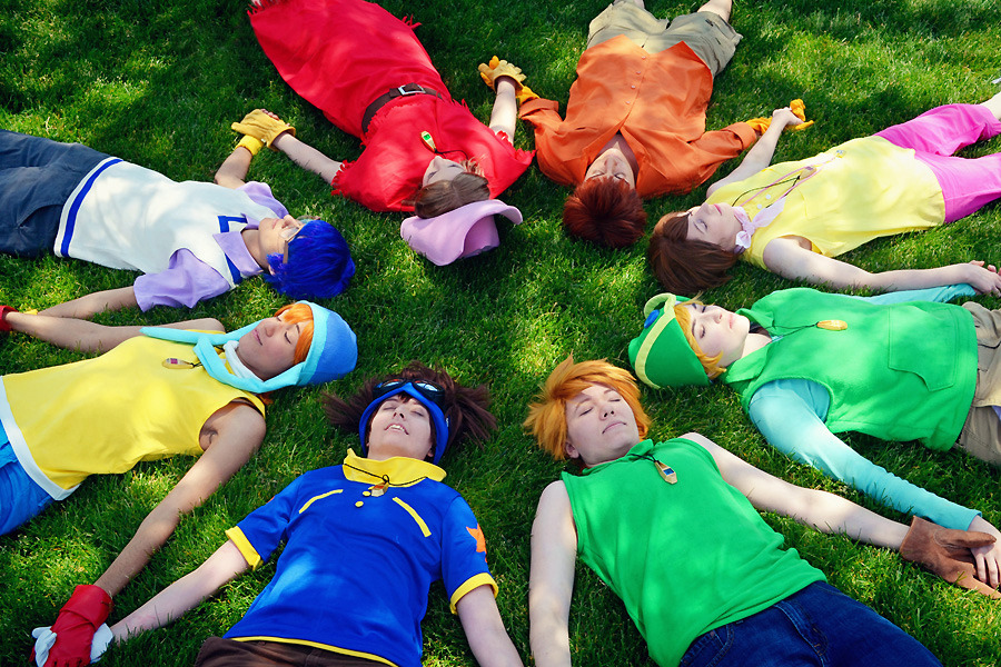 Cowbuttcrunchie's tweet photo. For someone who didn't watch Digimon until their 20s, I sure am obsessed with cosplaying these geeks and am ready to do it some more.

🎉Happy 20th Anniversary, Digimon!🎉
Literally too many people to tag +📷@DTJAAAAM @princessofmind_ https://t.co/65v51amiY2