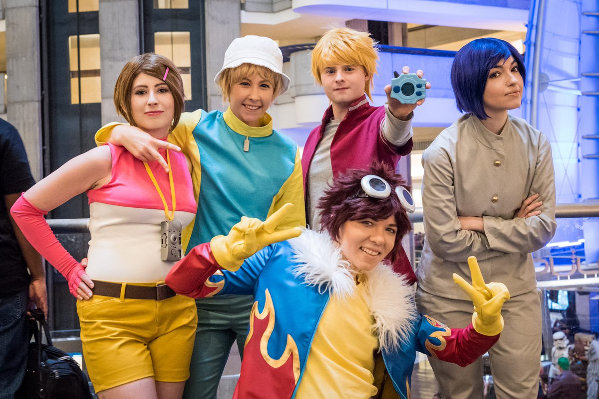 Cowbuttcrunchie's tweet photo. For someone who didn't watch Digimon until their 20s, I sure am obsessed with cosplaying these geeks and am ready to do it some more.

🎉Happy 20th Anniversary, Digimon!🎉
Literally too many people to tag +📷@DTJAAAAM @princessofmind_ https://t.co/65v51amiY2