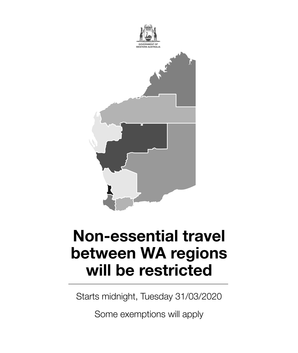 OnTheGoRehab's tweet photo. New travel restrictions in WA apply from midnight Tuesday 31st March. We Come To You. #StayHome. https://t.co/OJsmMknxqU