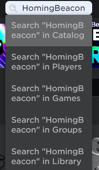Homingbeacon On Twitter The Roblox Search Bar Is Autofilling With My Username Now That S Fun - roblox username search