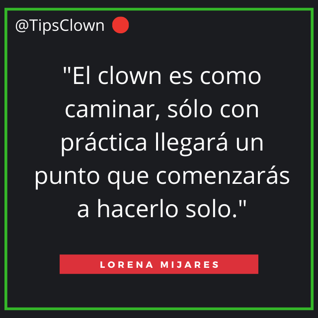 TipsClown's tweet photo. #TipsClown

"El clown es como caminar, sólo con práctica llegará un punto que comenzarás a hacerlo solo."

Lorena Mijares

#Clown
#ClownHumanitario
#PayasoHumanitario
#PayasoDeHospital
#Voluntario
#Voluntariado https://t.co/PezQYWlyE3