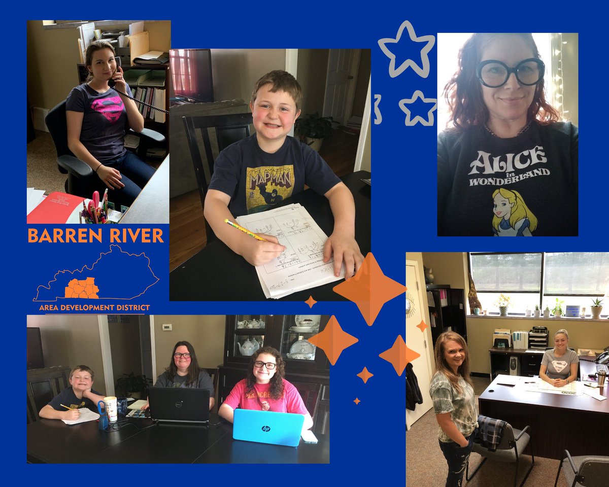 BarrenRiverADD's tweet image. Here’s just a few of our BRADD heroes (and BRADD kid heroes) ... While we may be altering our work schedules and working remote, we are still serving the citizens of the Commonwealth because we are #TeamKentucky #HealthyAtHome #MapMan